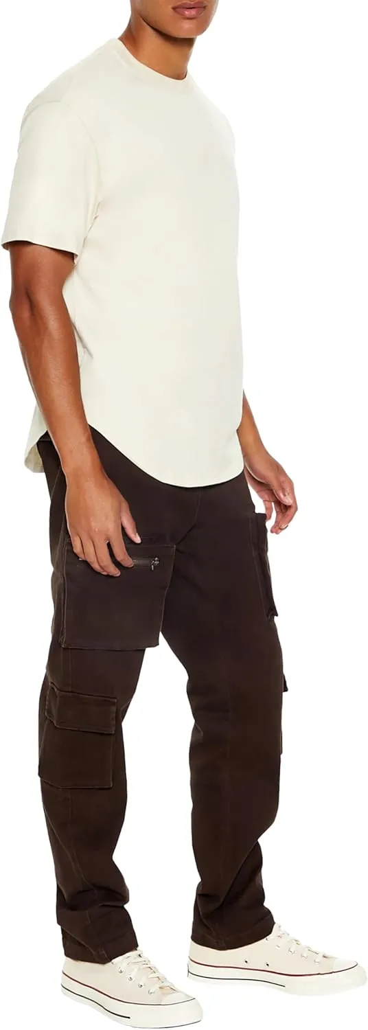 Forever 21 Men's Slim-fit Mid-Rise Cargo Joggers