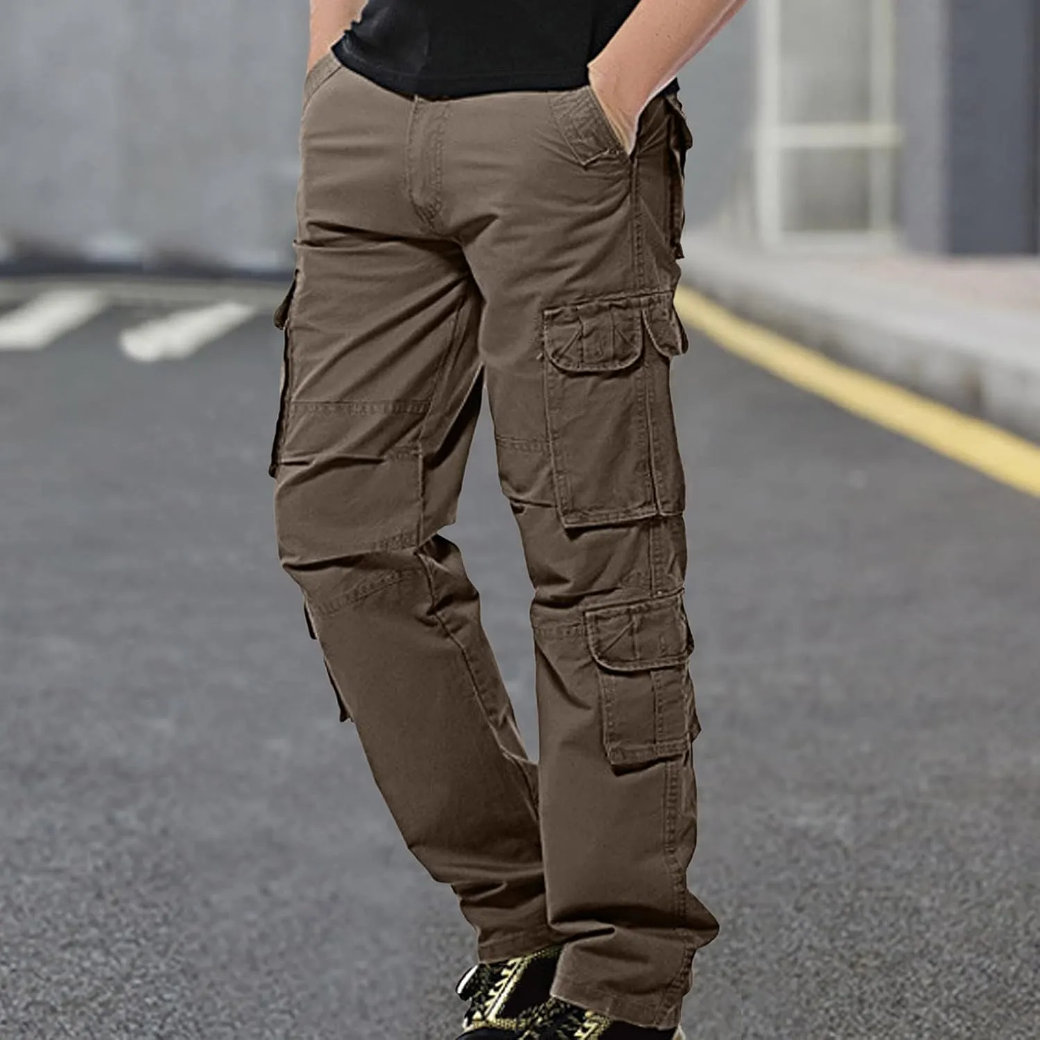 GIERIDUC Mens Stacked Flared Sweatpants Boyfriend Gifts for Boyfriend Best Formal Trousers for Men Forest Green Dress Pants