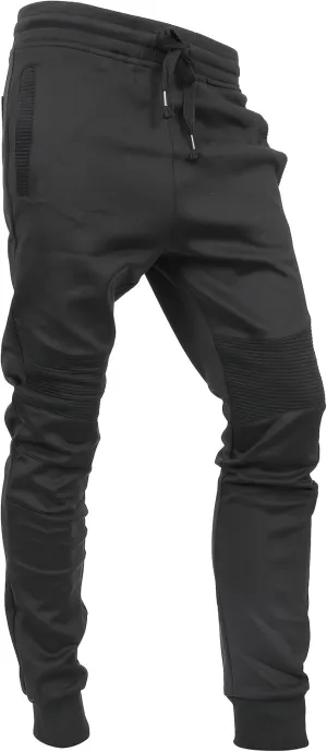 Hat and Beyond Mens Jogger Pants Biker Slim Fit Casual Fleece Active Elastic Workout Training