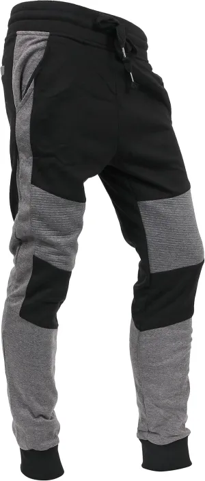 Hat and Beyond Mens Jogger Pants Biker Slim Fit Casual Fleece Active Elastic Workout Training