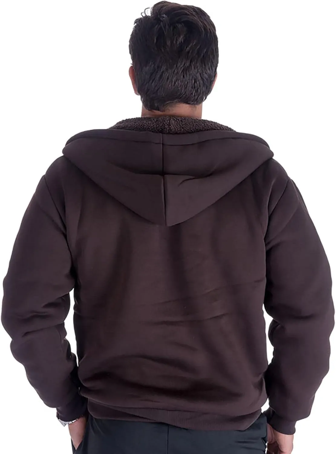 Heavy Thick Flannel Plaid Jacket Sherpa Fleece Lined Hoodies for Men Zip Up Winter Warm Coat Buffalo Zipper Sweatshirt