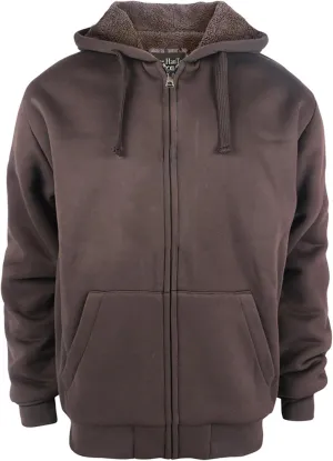 Heavy Thick Flannel Plaid Jacket Sherpa Fleece Lined Hoodies for Men Zip Up Winter Warm Coat Buffalo Zipper Sweatshirt