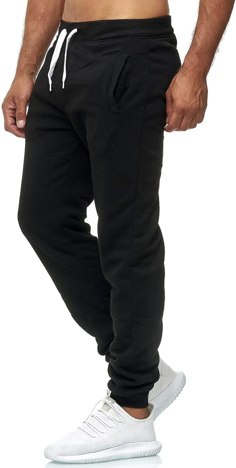 Hidyliu Mens Drawstring Running Joggers Elastic Waist Sweats Pants Cuffed Bottom Workout Sweatpants with Pockets