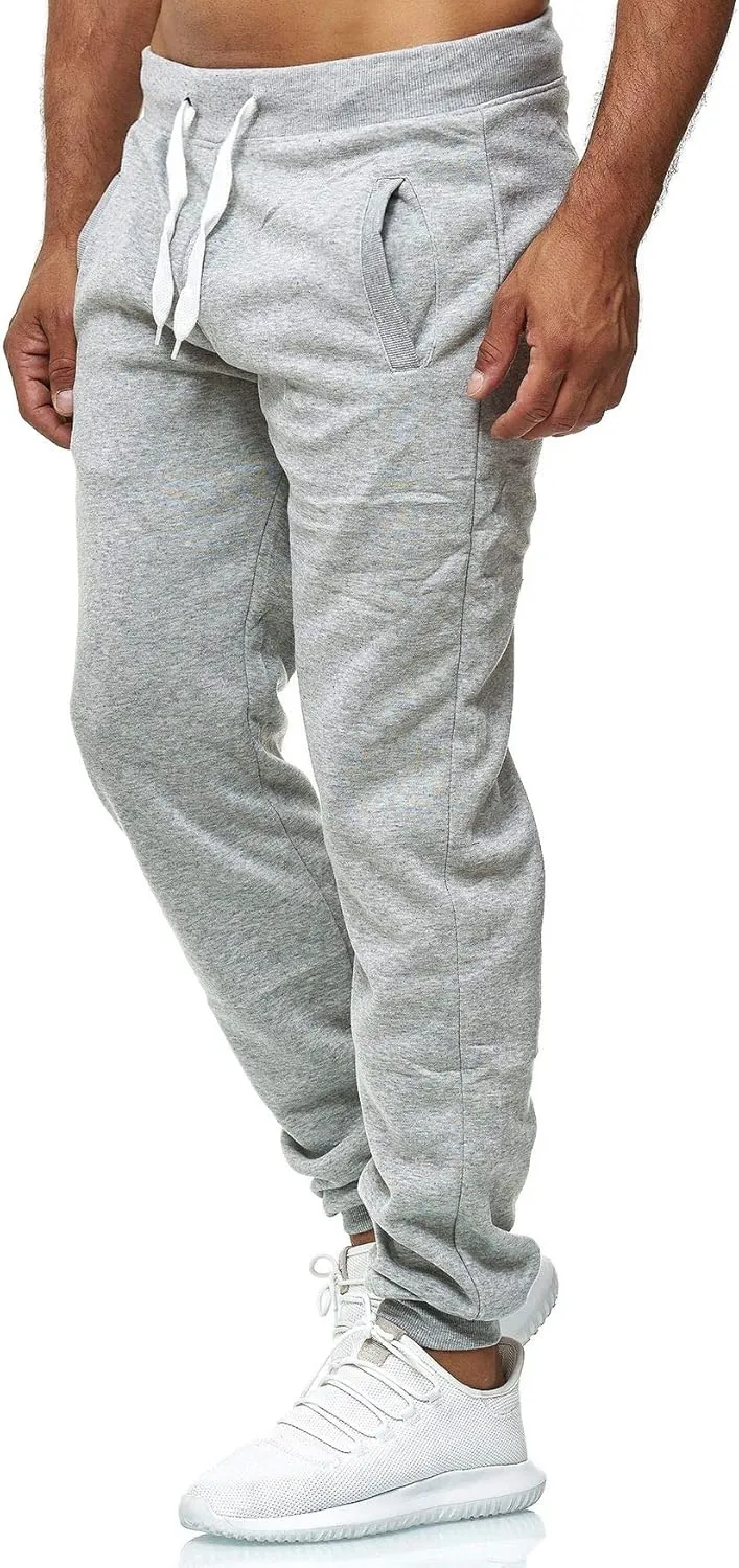 Hidyliu Mens Drawstring Running Joggers Elastic Waist Sweats Pants Cuffed Bottom Workout Sweatpants with Pockets