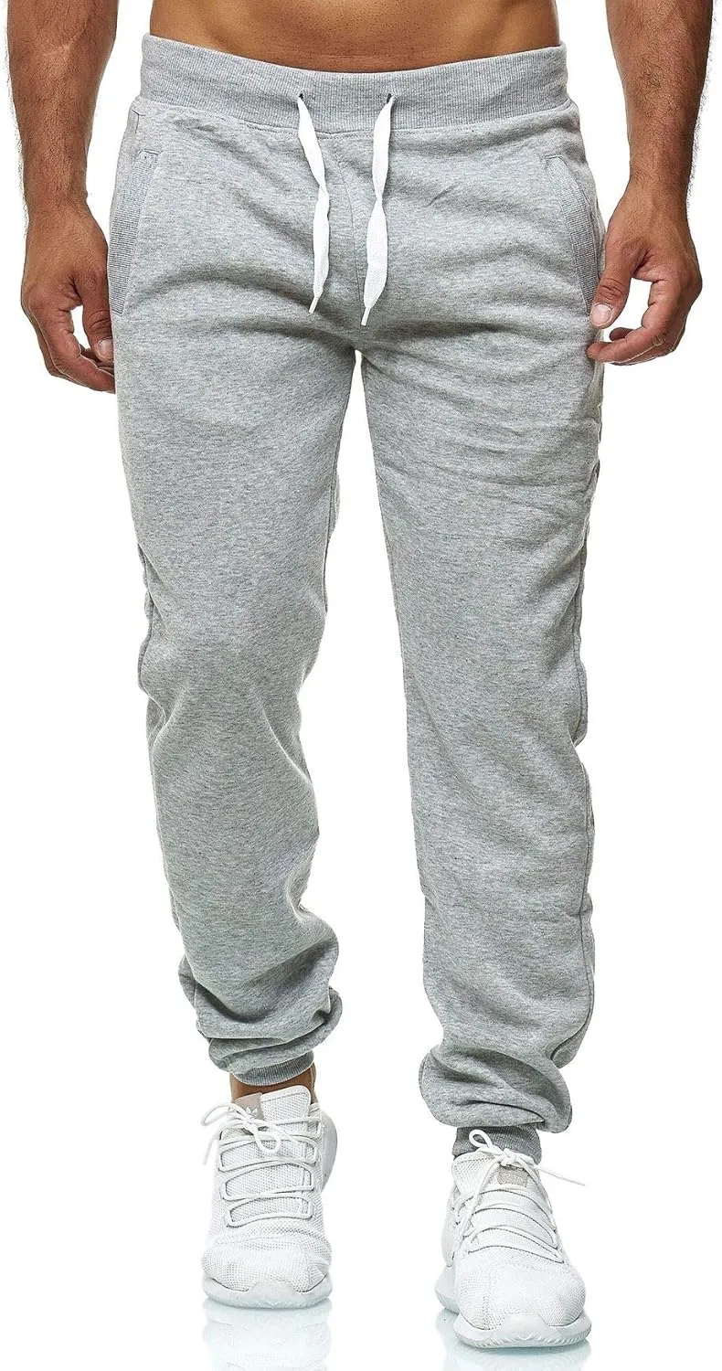 Hidyliu Mens Drawstring Running Joggers Elastic Waist Sweats Pants Cuffed Bottom Workout Sweatpants with Pockets