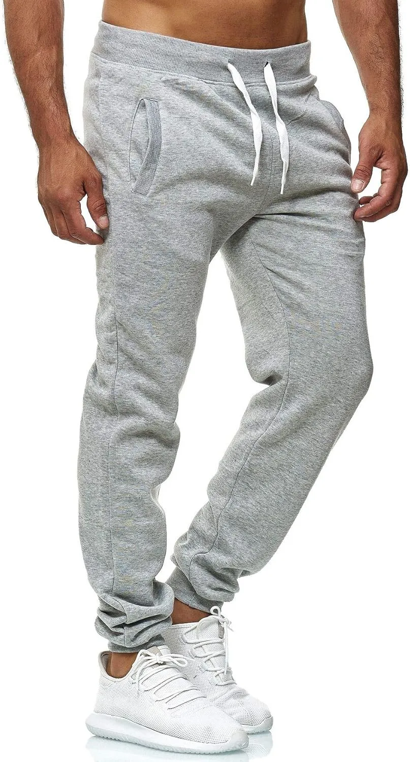 Hidyliu Mens Drawstring Running Joggers Elastic Waist Sweats Pants Cuffed Bottom Workout Sweatpants with Pockets