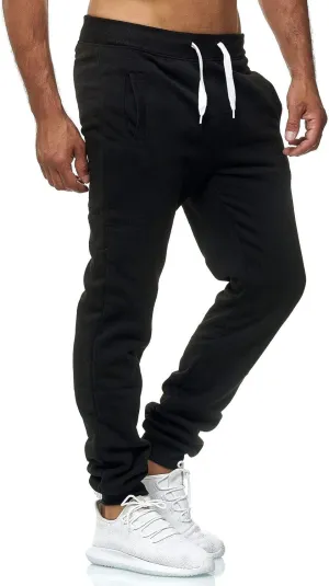 Hidyliu Mens Drawstring Running Joggers Elastic Waist Sweats Pants Cuffed Bottom Workout Sweatpants with Pockets