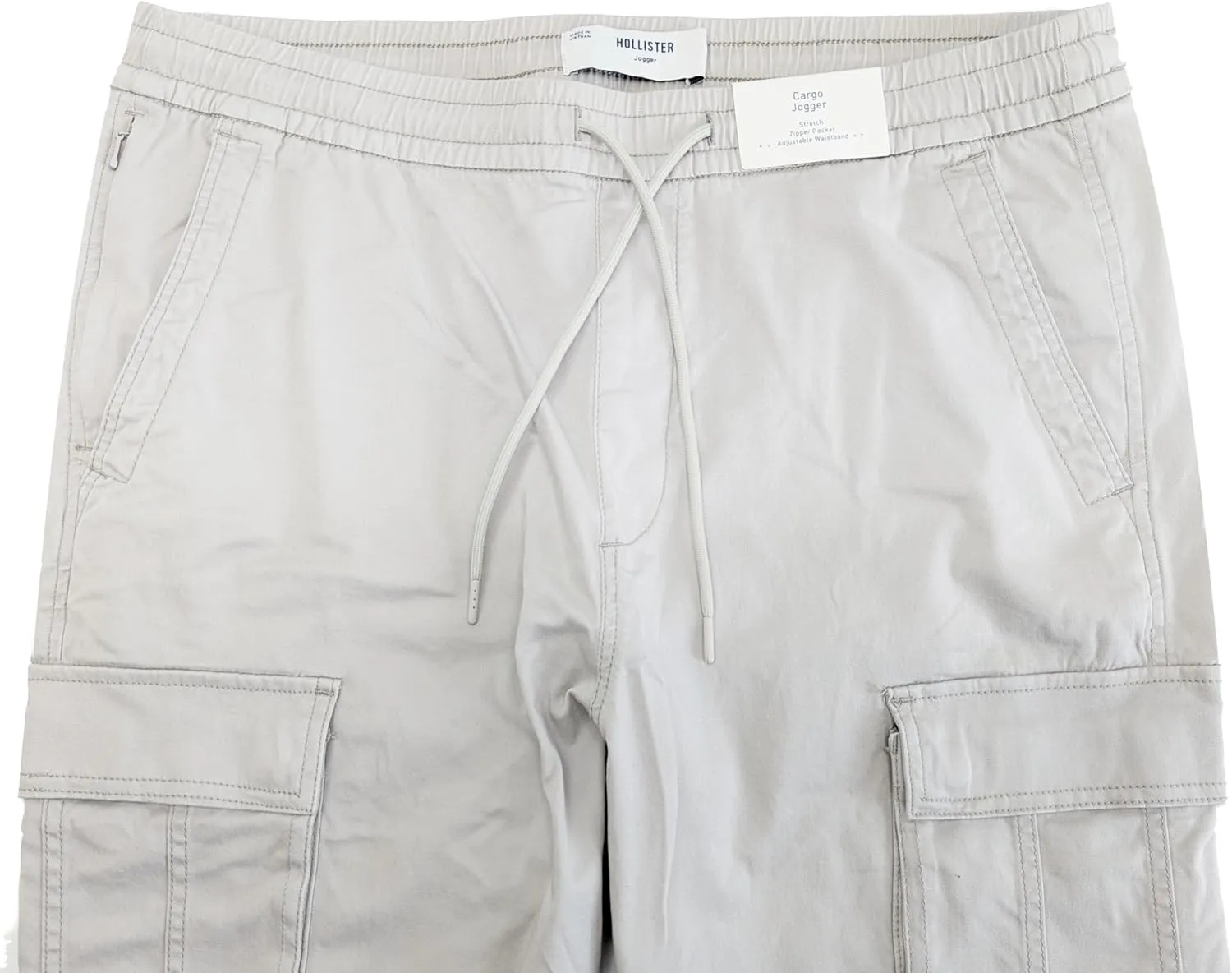 Hollister California Men's Stretch Twill Relaxed Fit Cargo Jogger Pants HOM-62