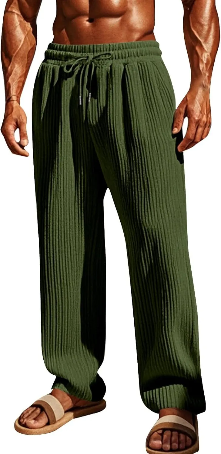Joggers for Men Comfy Relaxed Fit Big and Tall Outdoor Baggy Casual Pants