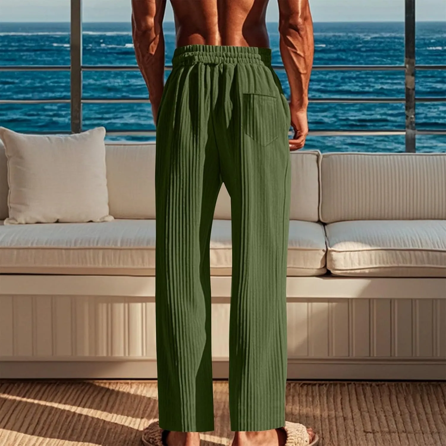 Joggers for Men Comfy Relaxed Fit Big and Tall Outdoor Baggy Casual Pants