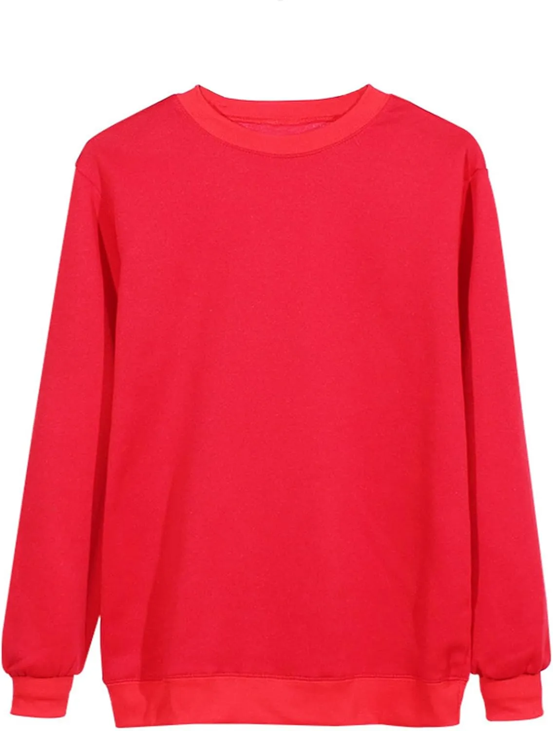 jovati 2024 Fall Fashion Versatile Clothes Womens Casual Crewneck Long Sleeve Shirts Basic Loose Comfy Work Pullover Tops