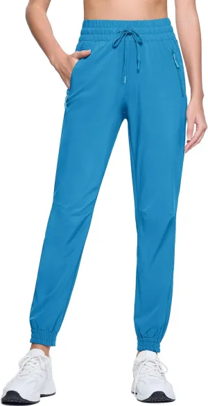 MAGCOMSEN Women's Hiking Pants Lightweight Quick Dry Athletic Running Joggers with Pockets Outdoor Travel Sweatpants