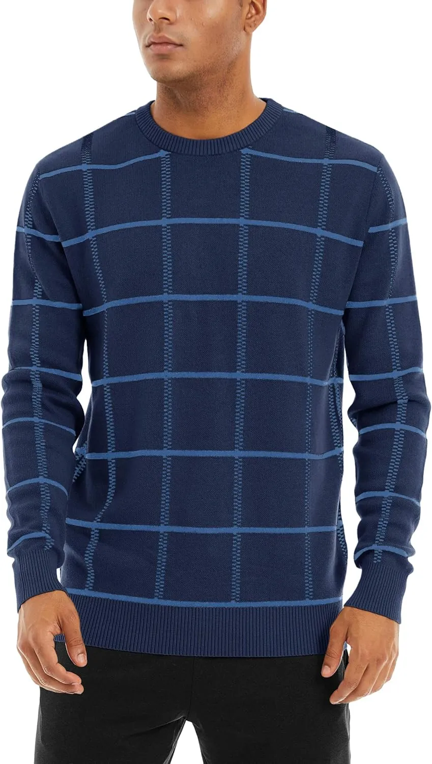 MAGNIVIT Men's Basic Designed Knitted Sweaters Cotton Soft Crewneck Fall Winter Sweaters