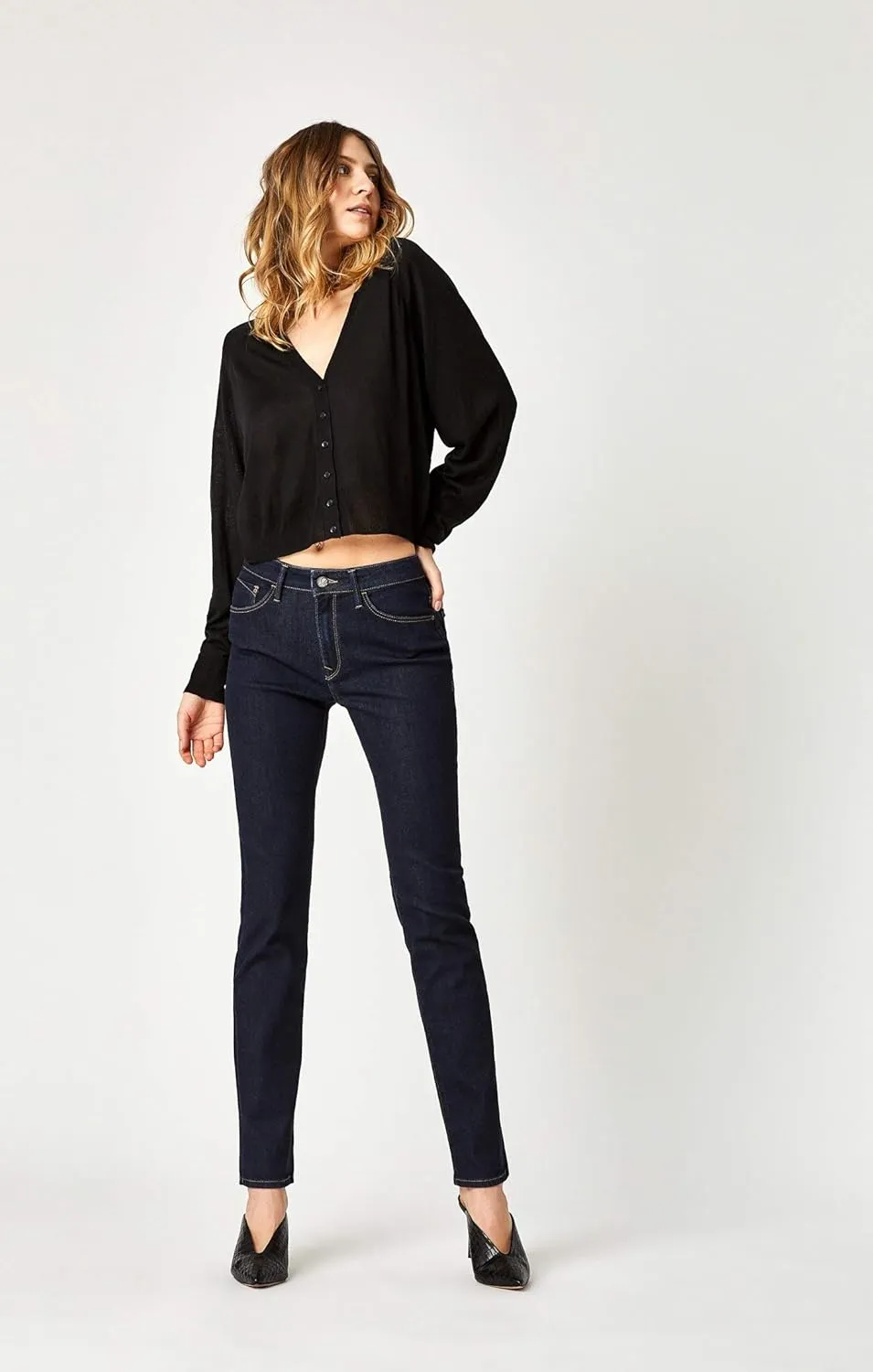 Mavi Kendra Women's Straight Leg Jeans, High Rise Jeans for Women, Boyfriend Jeans