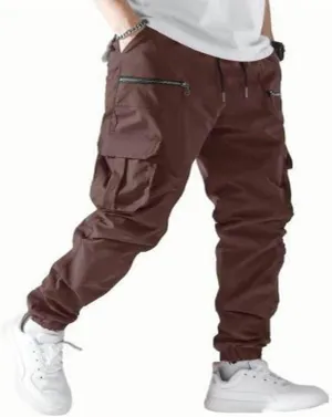 Men Cargo Pants Fashion Multiple Pockets Baggy Casual Streetwear Wide Leg Trouser Plus Size Comfy Full Length Pant
