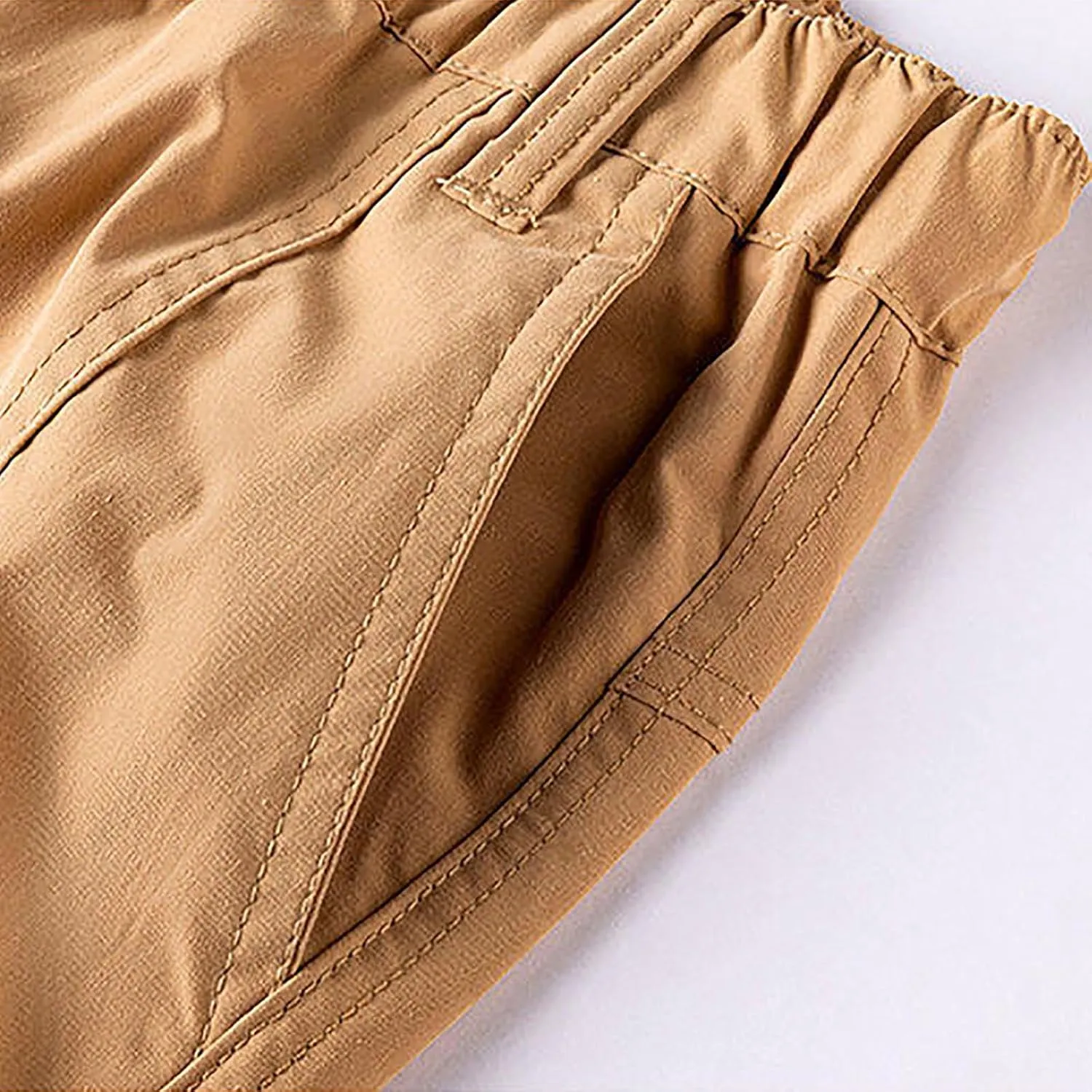Men Cargo Shorts Plus Size Fashion Pachwork Multiple Pockets Loose Comfy Casual Short Fishing Pants Crop Sweatpant