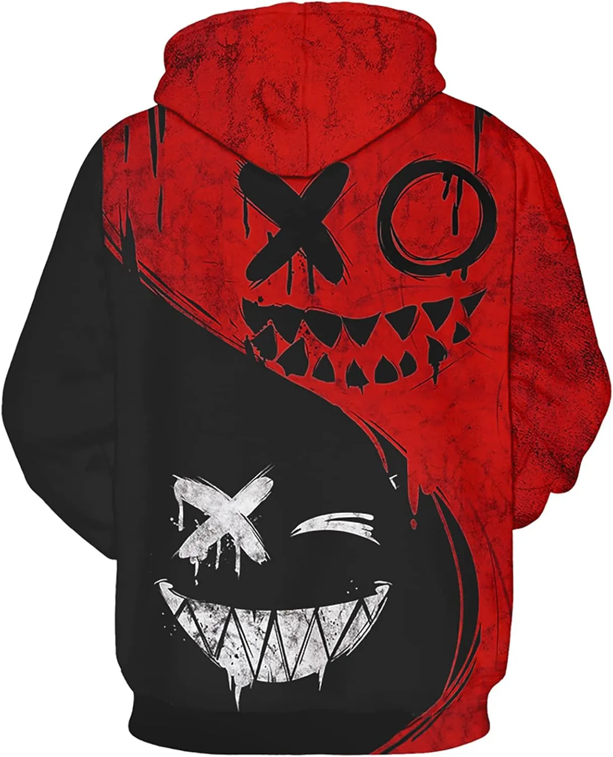 Men Women Unisex Hoodies Novelty 3D Print Graphic Hooded Pullover Sweatshirt with Pocket