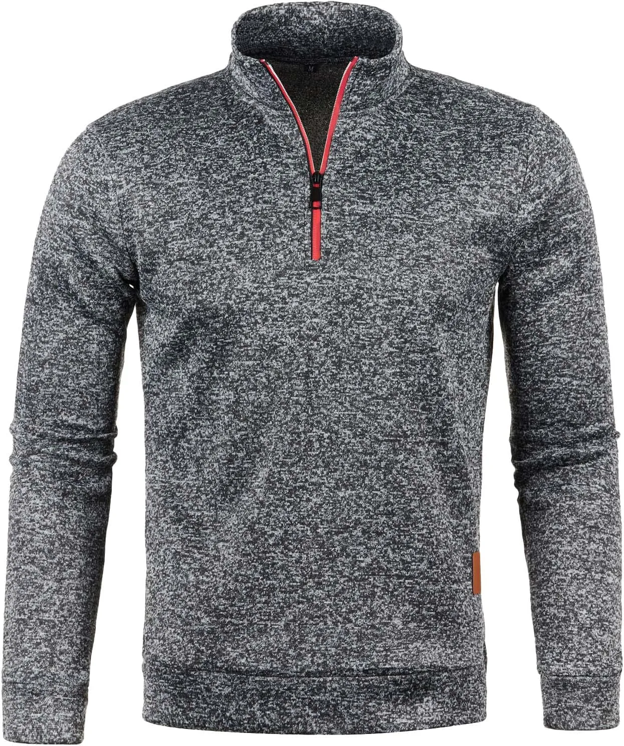 Men's 2024 Long Sleeve Cardigan Sweaters Big and Tall Coats Full Zip Up Stand Collar Knitted Jackets with Pockets