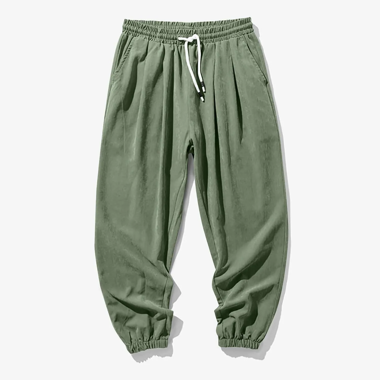 Mens Baggy Sweatpants Casual Relaxed Fit Baggy Pants Elastic Waist Drawstring Big and Tall Joggers Cargo Hiking Pants
