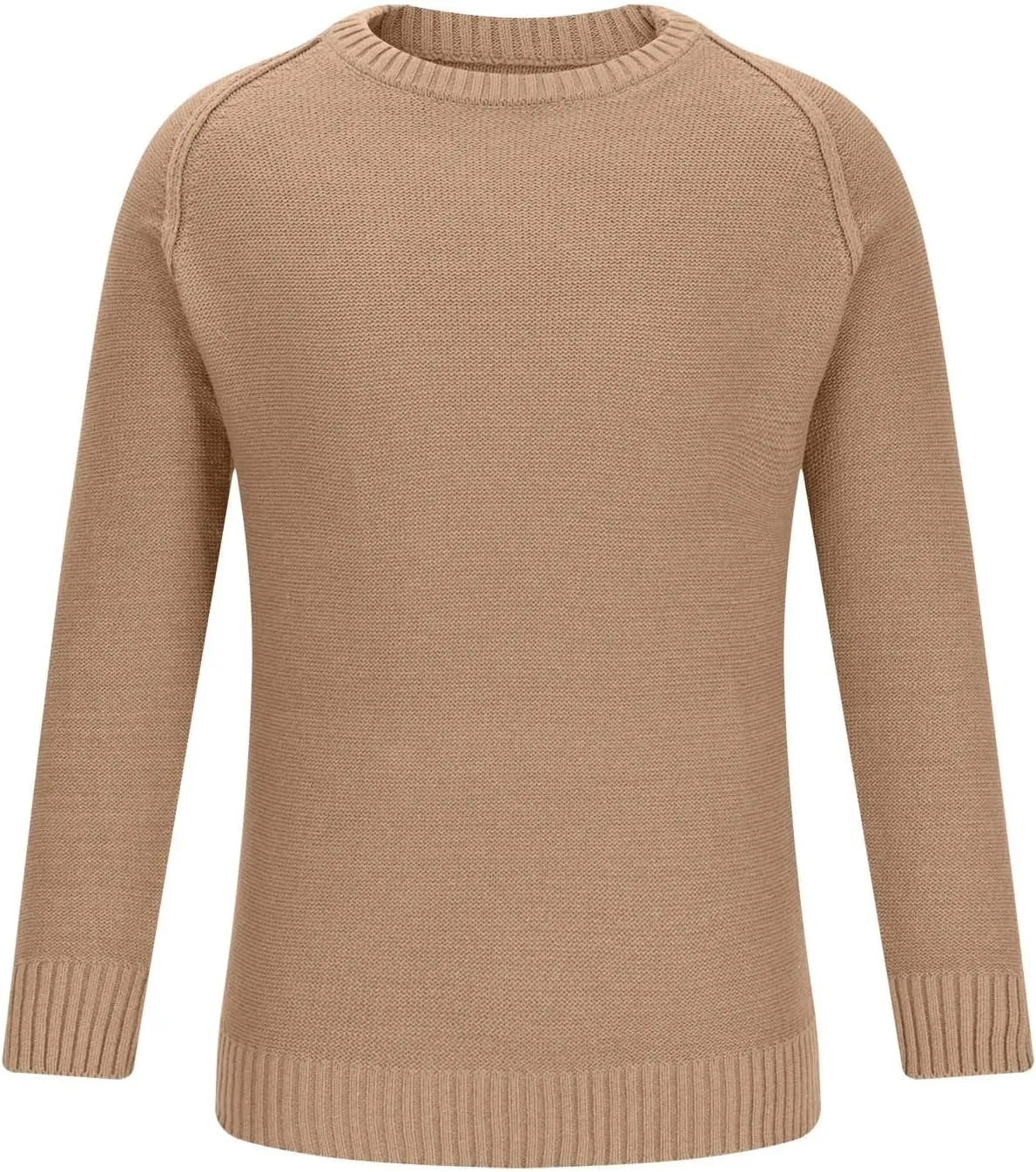 Men's Basic Lightweight Knitted Sweaters Cotton Soft Crewneck Fall Winter Sweatshirts Long Sleeve Slim Fit Pullovers