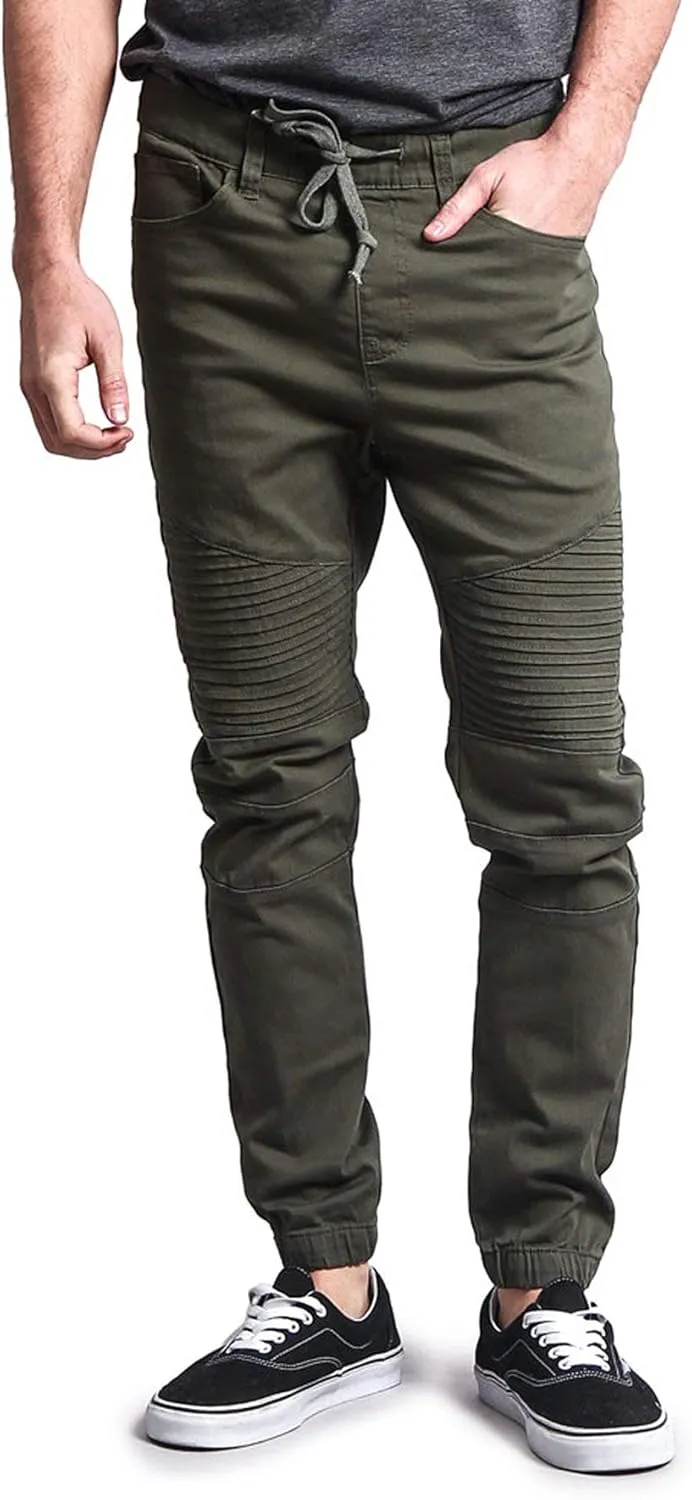 Men's Biker Twill Joggers Pants