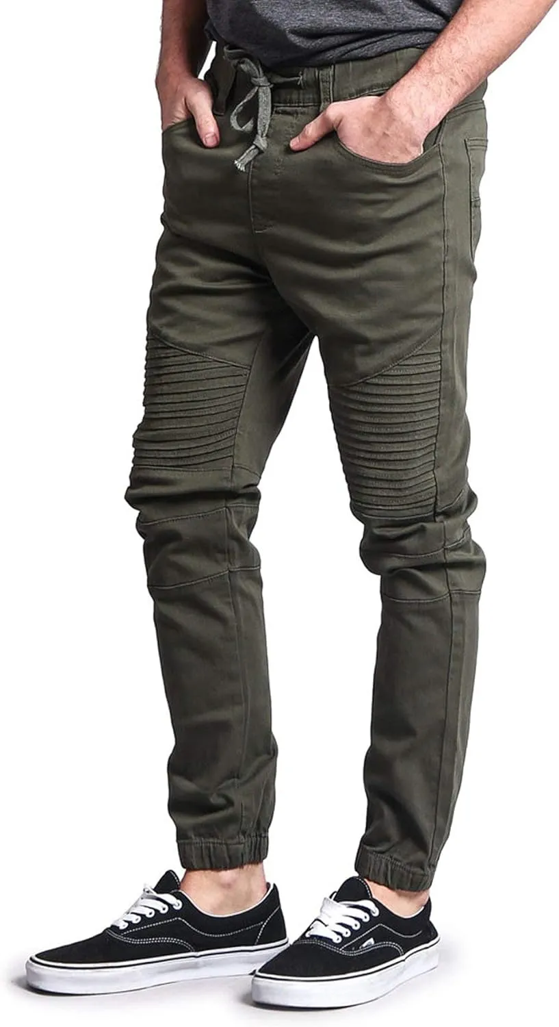 Men's Biker Twill Joggers Pants