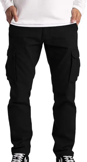 Mens Cargo Sweatpants Casual Jogging Sports Elastic with Pockets Men's Men's Pants Fleece Active Tech Joggers