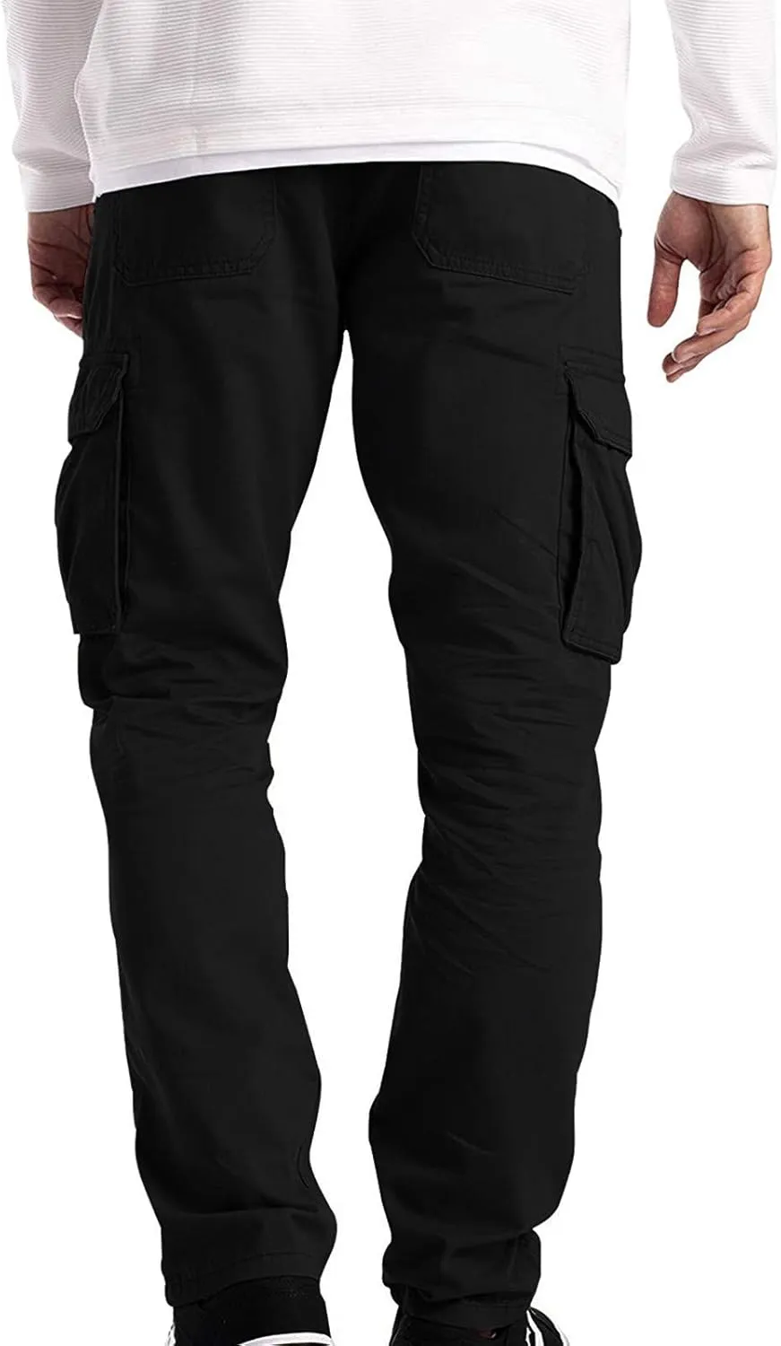 Mens Cargo Sweatpants Casual Jogging Sports Elastic with Pockets Men's Men's Pants Fleece Active Tech Joggers