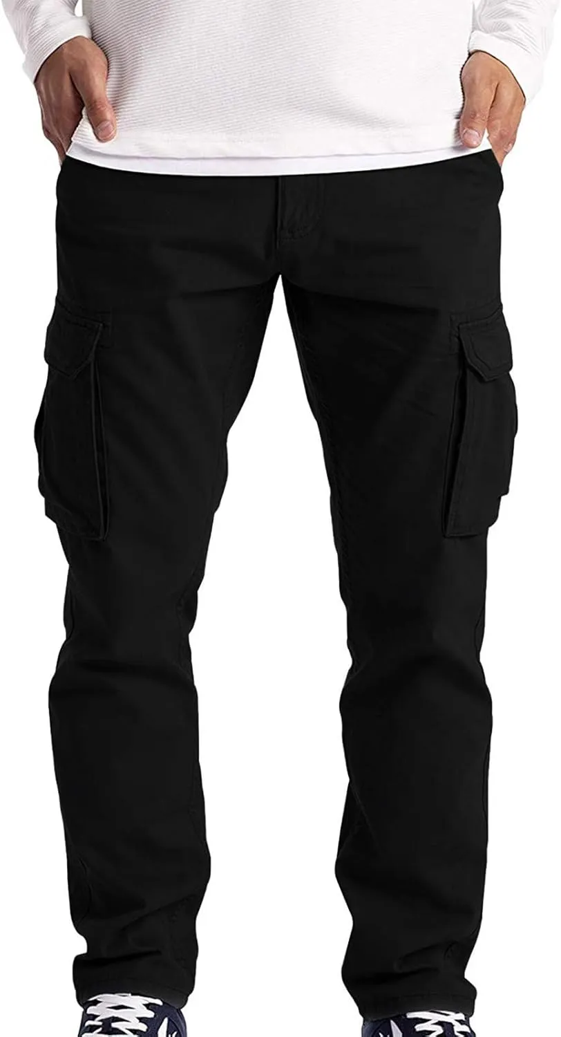 Mens Cargo Sweatpants Casual Jogging Sports Elastic with Pockets Men's Men's Pants Fleece Active Tech Joggers