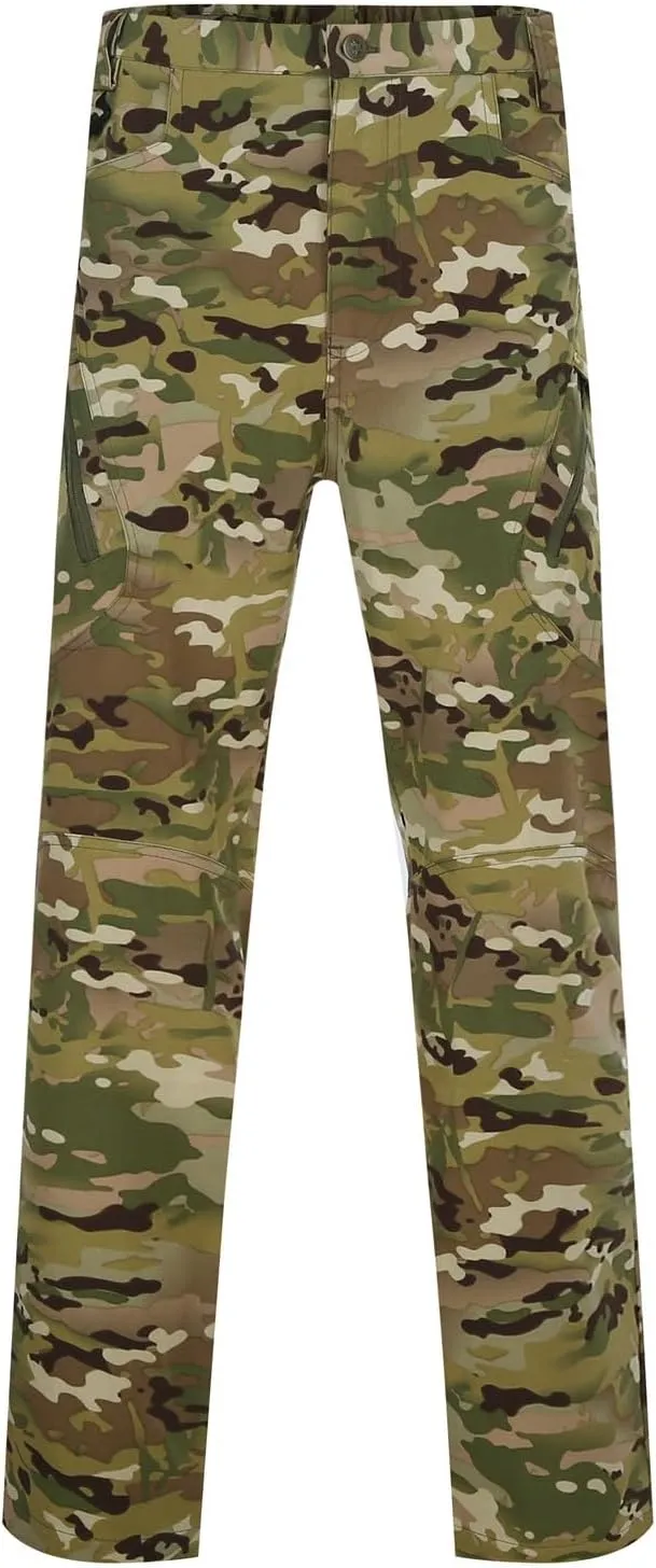 Mens Casual Cargo Pants Tactical Workout Sport Pants Multi-Pocket Straight Leg Trousers Running Joggers