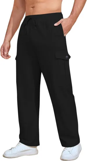 Mens Casual Pants Cargo Pants Men Wide Leg Baggy Going Out Athletic Outdoor Lightweight Casual Fishing