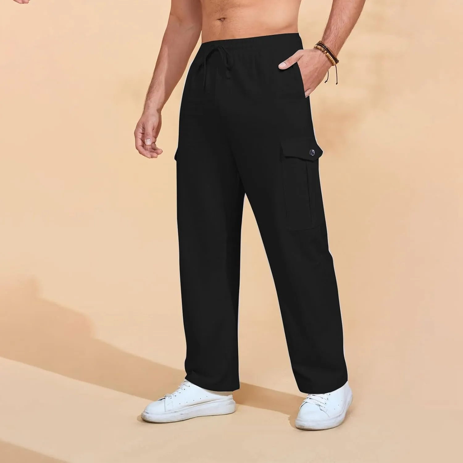 Mens Casual Pants Cargo Pants Men Wide Leg Baggy Going Out Athletic Outdoor Lightweight Casual Fishing