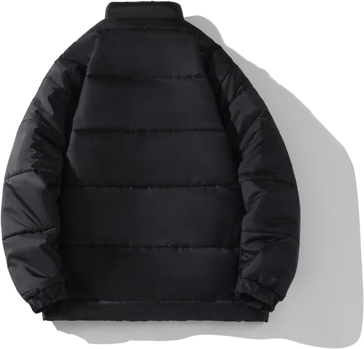 Men's Color Block Padded Quilted Flight Bomber Jacket Lightweight Packable Warm Winter Coat Cotton Jacket Outerwear