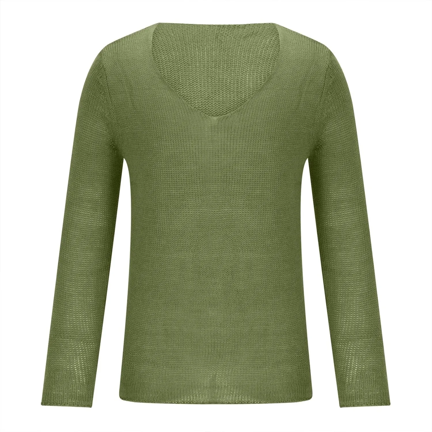 Mens Deep V Neck Sweater Slim Fit Lightweight Knitted Pullover Stylish Sweater Muscle Long Sleeve Low Cut Vneck Tee