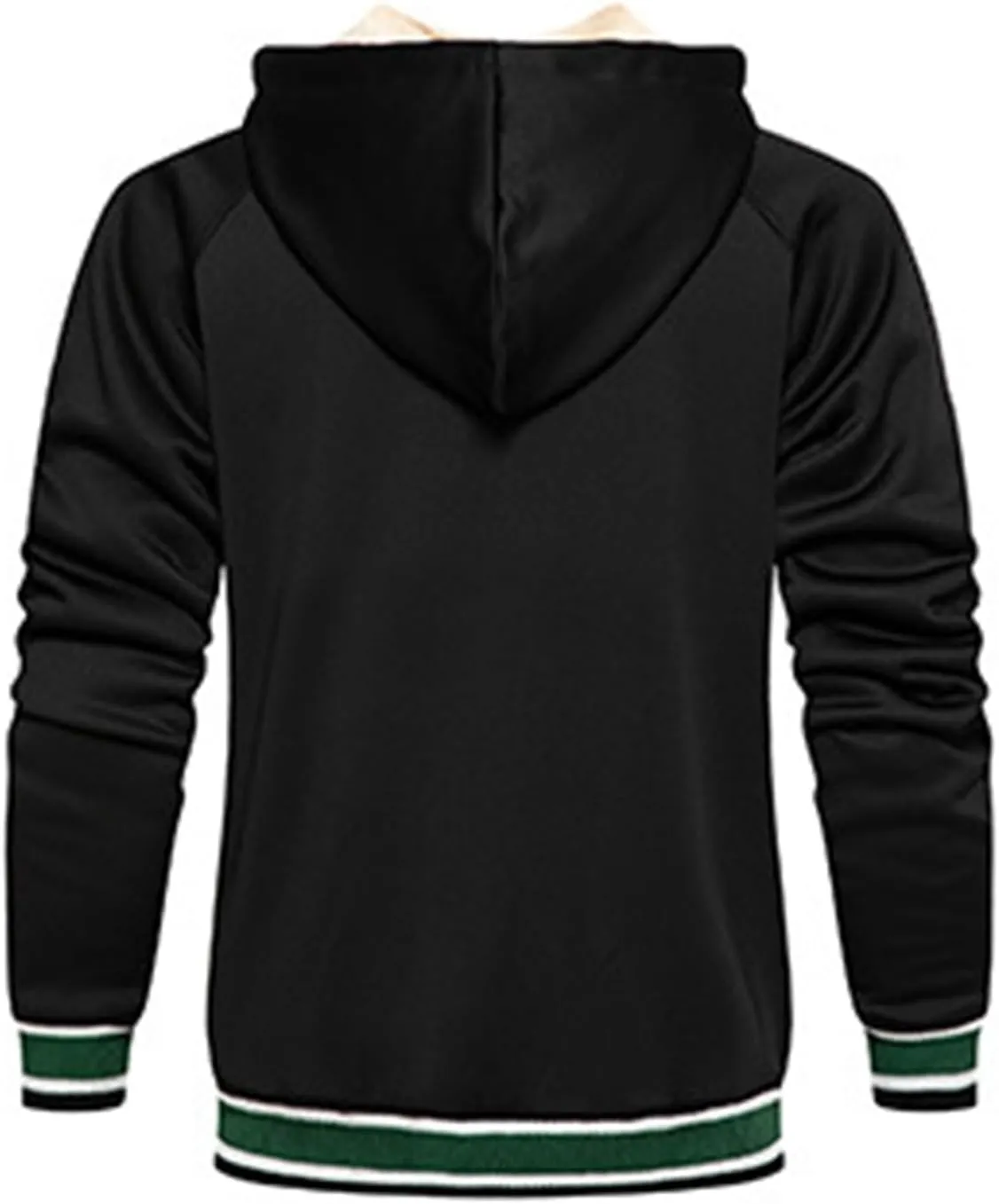 Men's Fleece Lined Hoodies Jackets Casual Long Sleeve Full Zipper Hooded Coats Color Block Warm Jacket Outfits
