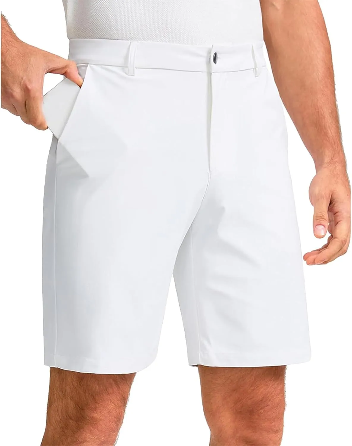 Mens Golf Shorts Classic Fit Flat Front Stretch Lightweight Joggers Work Quick Dry Hiking Travel Pant with Pockets