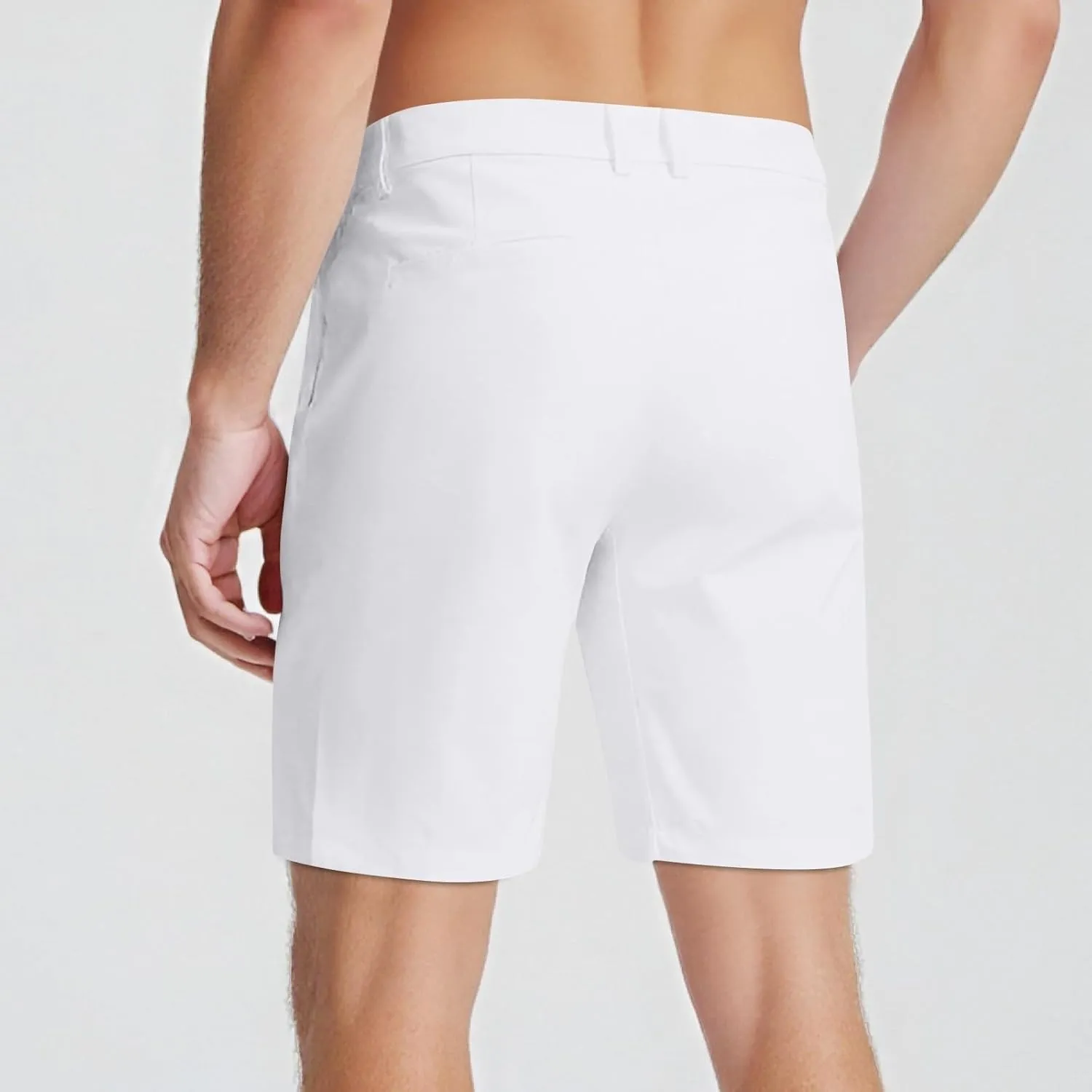 Mens Golf Shorts Classic Fit Flat Front Stretch Lightweight Joggers Work Quick Dry Hiking Travel Pant with Pockets