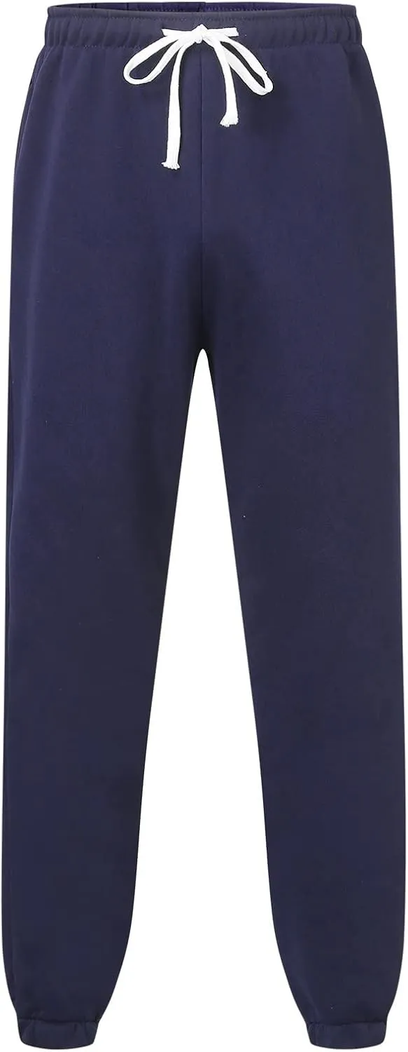 Men's Joggers Sweatpants Mens Heavyweight Cargo Sweatpants Stretch Elastic Waist Jogger Sport Pants Drawstring Sports