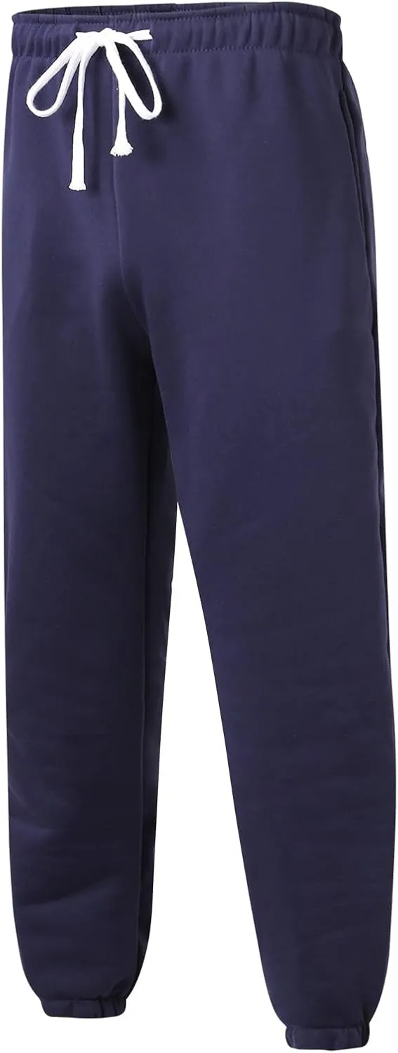 Men's Joggers Sweatpants Mens Heavyweight Cargo Sweatpants Stretch Elastic Waist Jogger Sport Pants Drawstring Sports