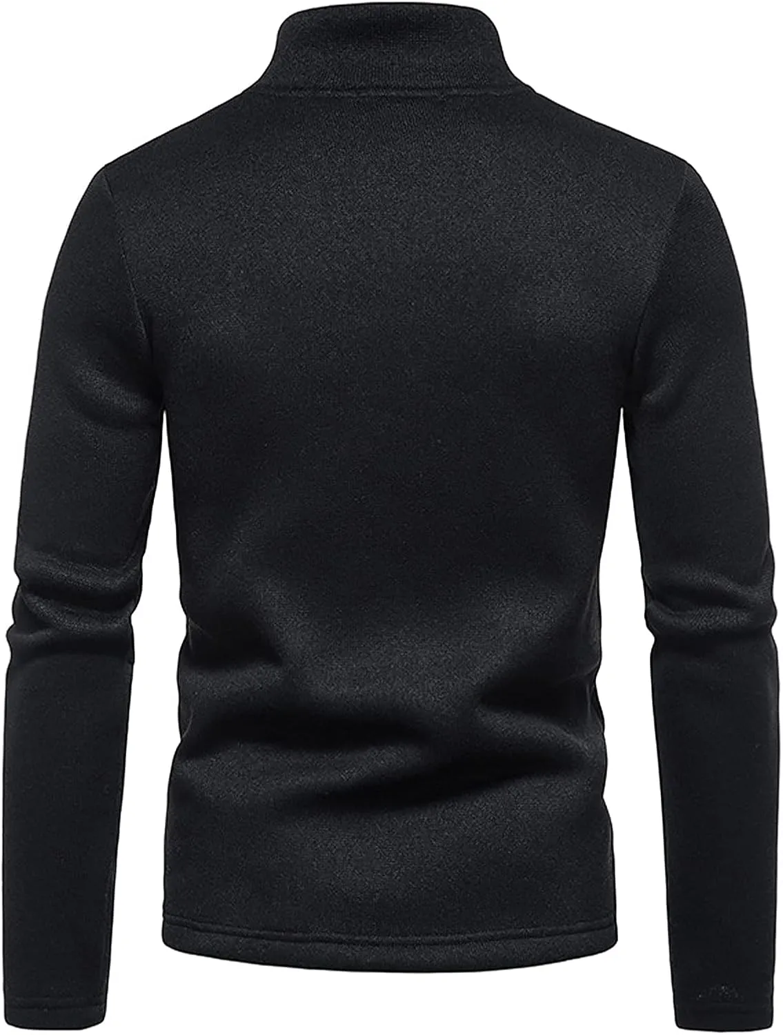 Men's Knitted Sweaters 1/4 Zip Cotton Sweater Pullover Polo Sweaters Stand Collar Fall Winter Warm Sweatshirts