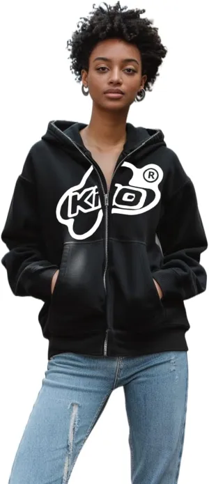 Mens Letter Printed Hoodies Harajuku High Street Hooded Sweatshirts Zip Y2K Graphic hoodies