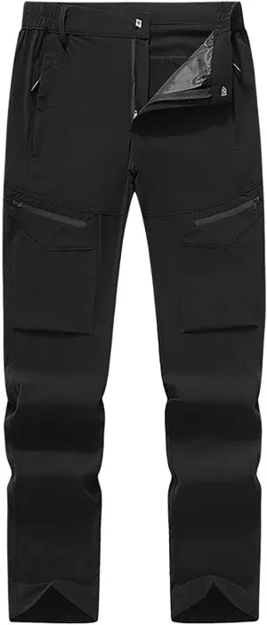 Mens Lightweight Hiking Pants Relaxed Fit Outdoor Waterproof Quick Dry Travel Pants for Men Classic Tactical Pants
