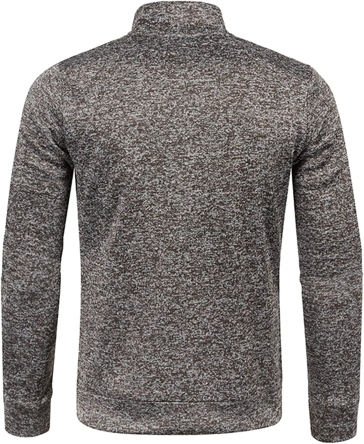 Mens Mock Neck Full Zip Sweatshirts Plus Lightweight Fleece Jackets with Stand Collar & Zipper Pockets
