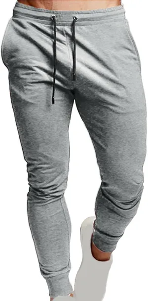 Men's Pants Men's Hiphop Pants Comfy Solid Color Lace-Up Track Cuff Workout Pants with Open Bottom Running