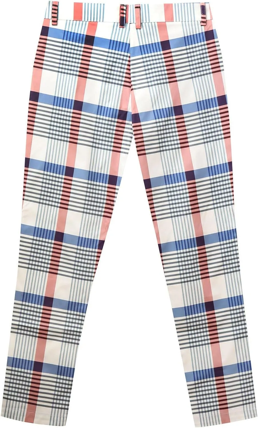 Mens Plaid Pants Skinny Dress Pants Slim Fit Business Slacks Casual Work Pants Comfy Suit Pants Comfy Golf Trousers
