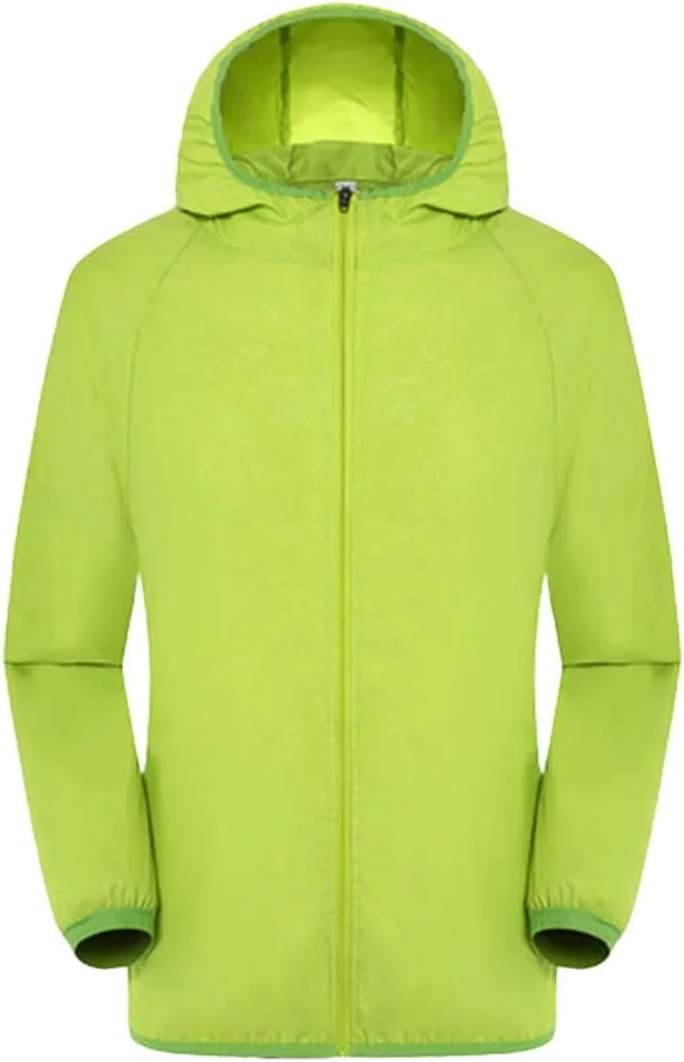 Mens Rain Coat Softshell Lightweight Waterproof Jacket Windproof Rain Hooded Jackets for Men Hiking Cycling Travel