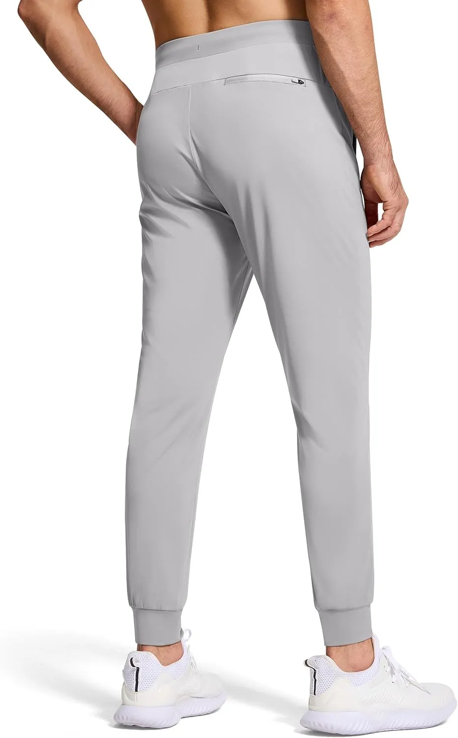 Mens Running Joggers Pants with 3 Pockets Slim Fit Stretch Drawstring Sweatpants for Athletic Traning Track Workout