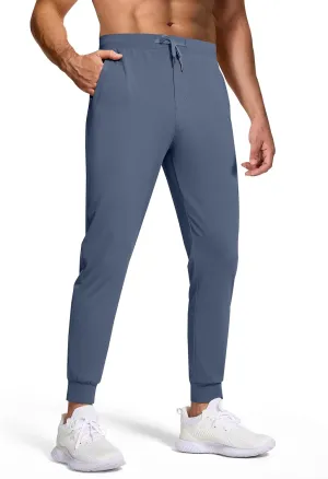 Mens Running Joggers Pants with 3 Pockets Slim Fit Stretch Drawstring Sweatpants for Athletic Traning Track Workout