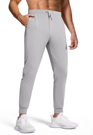 Mens Running Joggers Pants with 3 Pockets Slim Fit Stretch Drawstring Sweatpants for Athletic Traning Track Workout