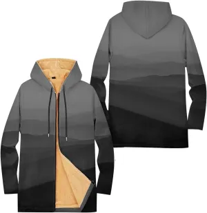 Mens Sherpa Lined Hoodie Full-Zip Winter Fleece Hooded Warm Thick Casual Sweatshirt